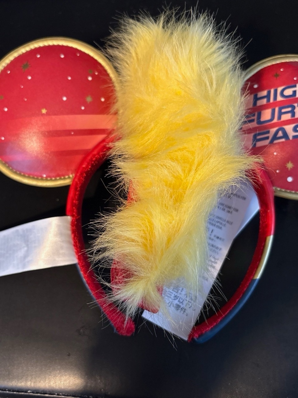Yellow Fuzzy Mohawk Mouse Ear Headband